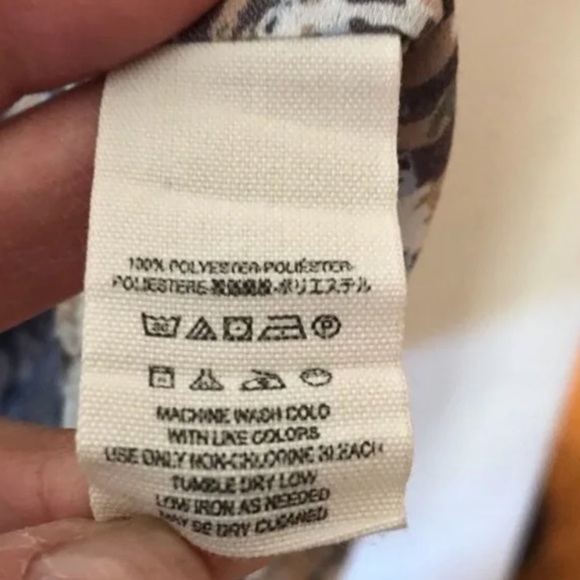 Free People sleeveless blue mites top. Size large GUC - Picture 5 of 5